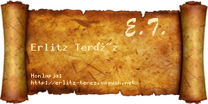 Erlitz Teréz névjegykártya